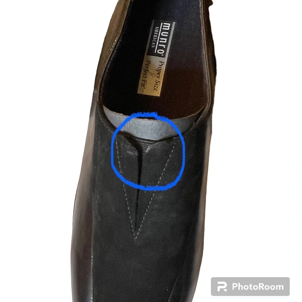 New Munro Solano Black Kid / Suede Upper Comfortable Dress Shoes Women’s Size 7W - Picture 10 of 15